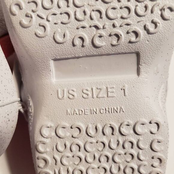 Girls White Glitter Clogs - Picture 6 of 6